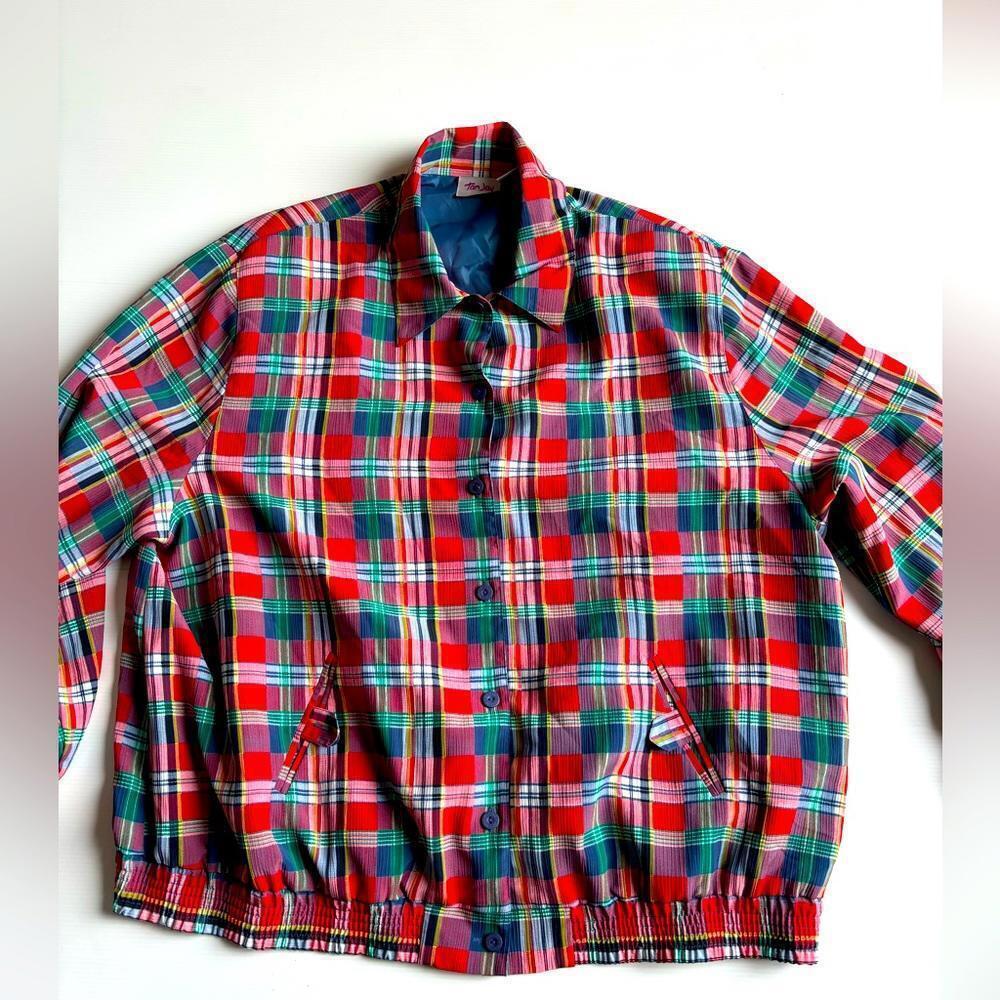 Tan Jay Plaid Jacket 2XL Vintage